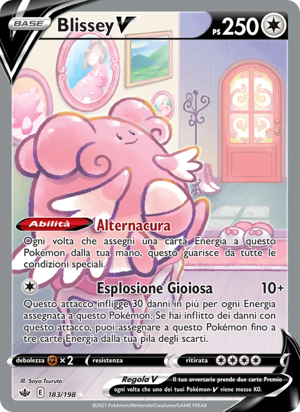 Blissey V Regno Glaciale carta Pokémon italiana UR