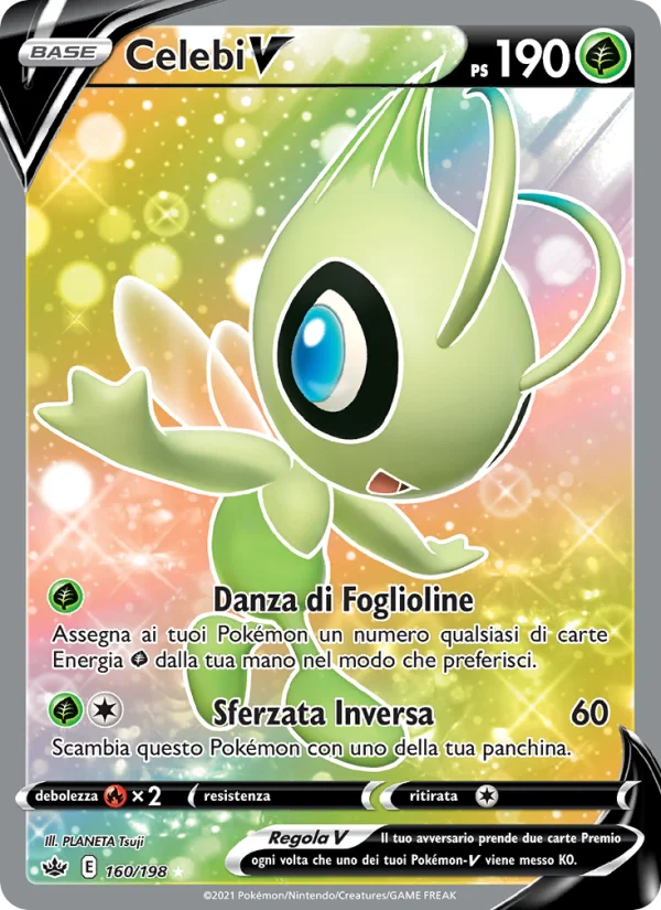 Celebi V Regno Glaciale carta Pokémon italiana