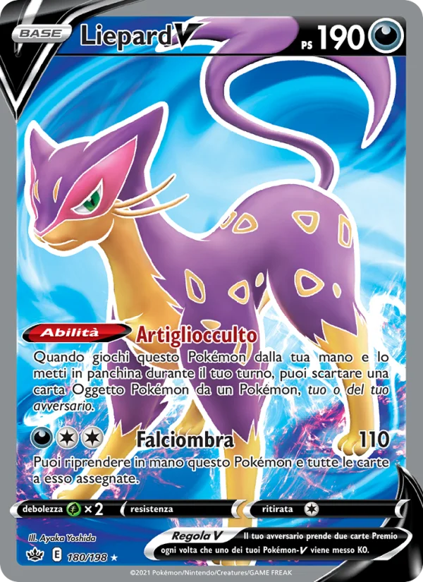 Liepard V Regno Glaciale carta Pokémon italiana UR
