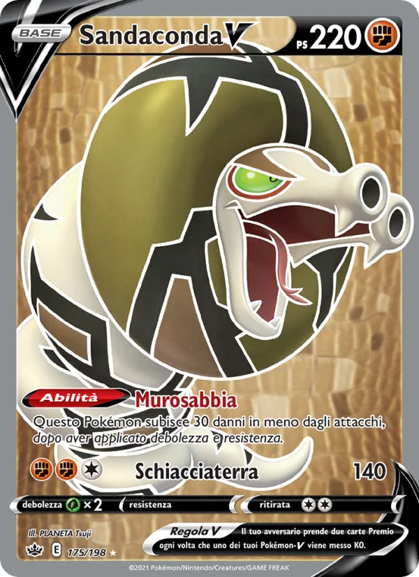 Sandaconda V Regno Glaciale carta Pokémon italiana