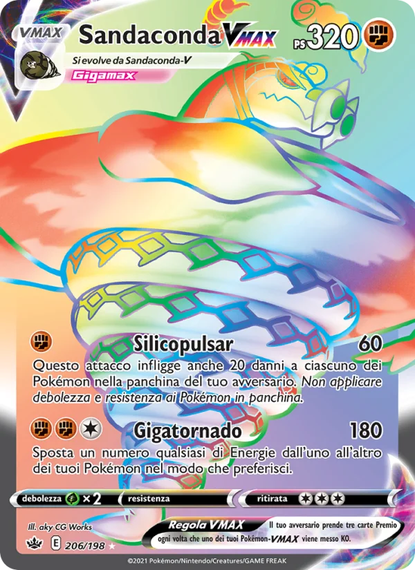 Sandaconda VMAX Regno Glaciale carta Pokémon italiana