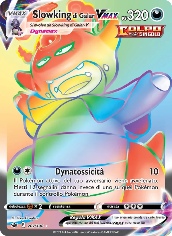 Slowking di Galar VMAX Regno Glaciale carta Pokémon italiana RR