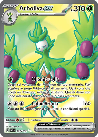 Arboliva ex Rivali Predestinati carta Pokémon italiana