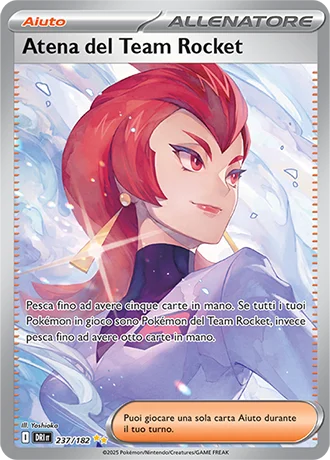 Atena del Team Rocket Rivali Predestinati carta Pokémon italiana SIR