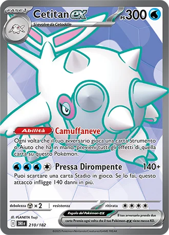 Cetitan ex Rivali Predestinati carta Pokémon italiana
