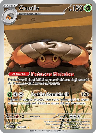 Crustle Rivali Predestinati carta Pokémon italiana