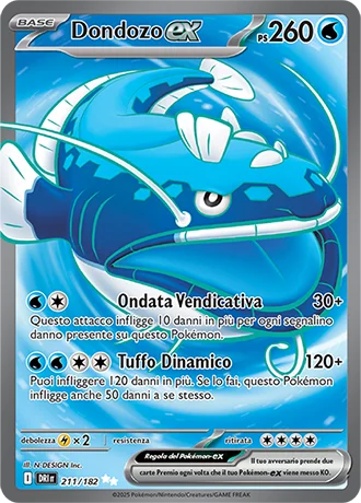 Dondozo ex Rivali Predestinati carta Pokémon italiana UR