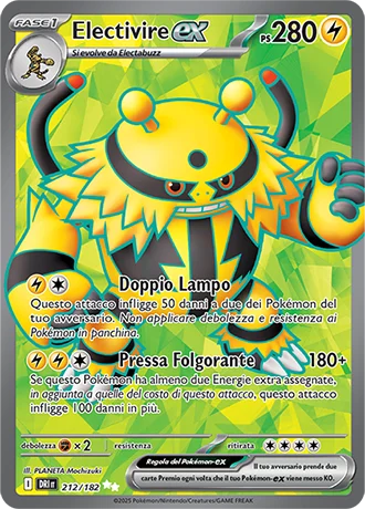 Electivire ex Rivali Predestinati carta Pokémon italiana