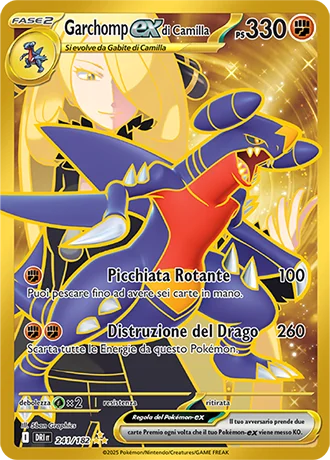 Garchomp ex di Camilla Rivali Predestinati carta Pokémon italiana HR