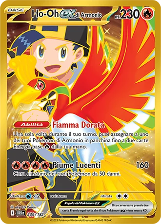 Ho-Oh ex di Armonio Rivali Predestinati carta Pokémon italiana HR
