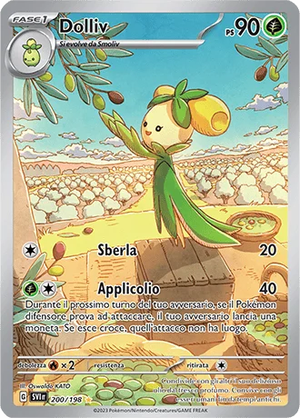 Dolliv Scarlatto e Violetto carta Pokémon italiana