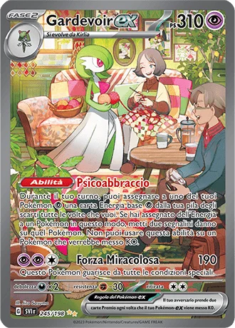 Gardevoir ex Scarlatto e Violetto carta Pokémon italiana SIR