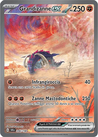 Grandizanne ex Scarlatto e Violetto carta Pokémon italiana