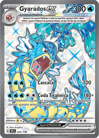 Gyarados ex Scarlatto e Violetto carta Pokémon italiana