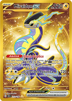 Miraidon ex Scarlatto e Violetto carta Pokémon italiana