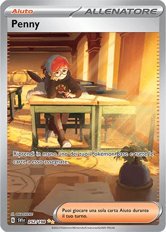 Penny Scarlatto e Violetto carta Pokémon italiana