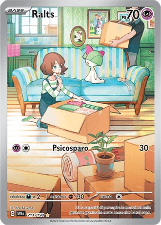 Ralts Scarlatto e Violetto carta Pokémon italiana