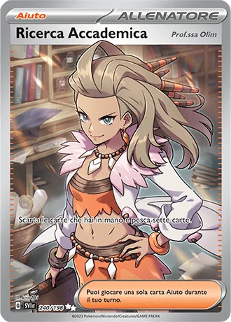 Ricerca Accademica - Professoressa Olim Scarlatto e Violetto carta Pokémon italiana UR