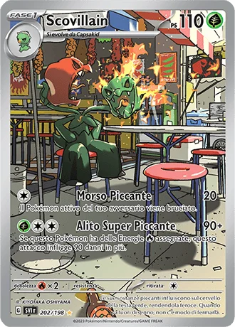 Scovillain Scarlatto e Violetto carta Pokémon italiana