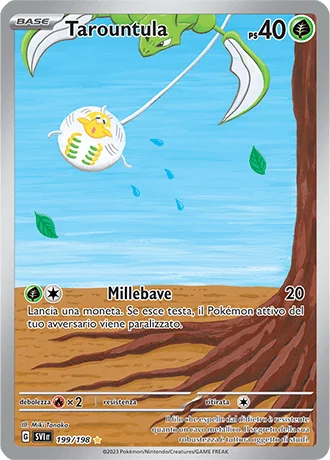 Tarountula Scarlatto e Violetto carta Pokémon italiana IR