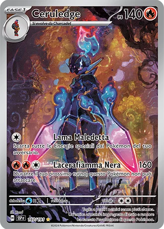 Ceruledge Scintille Folgoranti carta Pokémon italiana