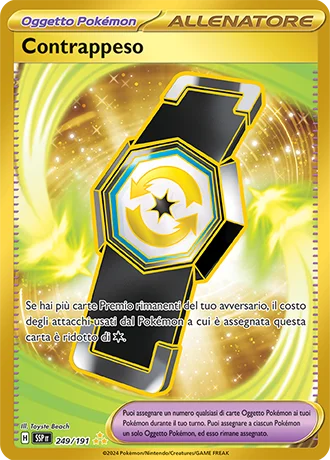 Contrappeso Scintille Folgoranti carta Pokémon italiana