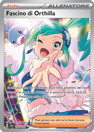Fascino di Orthilla Scintille Folgoranti carta Pokémon italiana