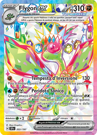 Flygon ex Scintille Folgoranti carta Pokémon italiana