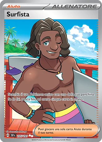 Surfista Scintille Folgoranti carta Pokémon italiana