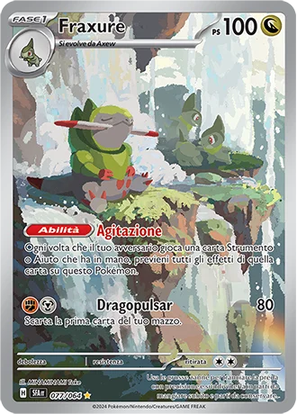 Fraxure Segreto Fiabesco carta Pokémon italiana