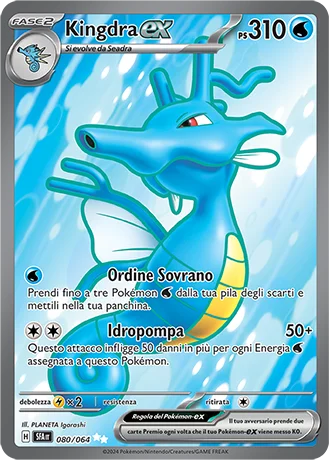Kingdra ex Segreto Fiabesco carta Pokémon italiana