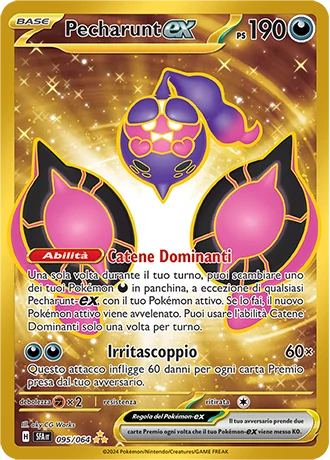 Pecharunt ex Segreto Fiabesco carta Pokémon italiana