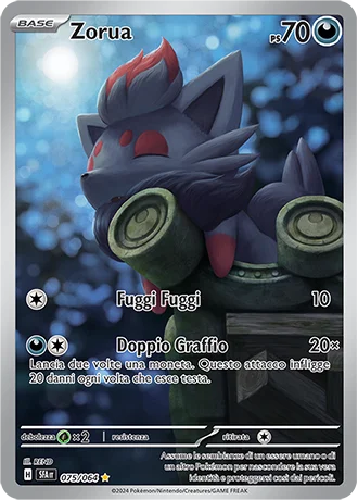 Zorua Segreto Fiabesco carta Pokémon italiana