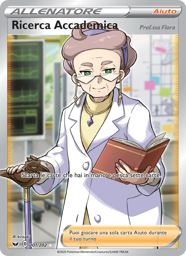 Ricerca Accademica - Professoressa Flora Spada e Scudo carta Pokémon italiana UR