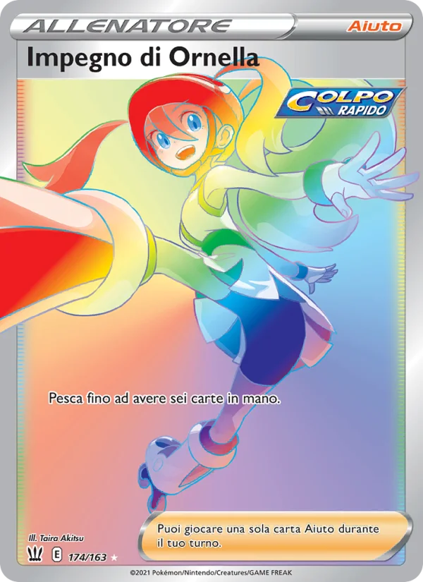Impegno di Ornella Stili di Lotta carta Pokémon italiana RR