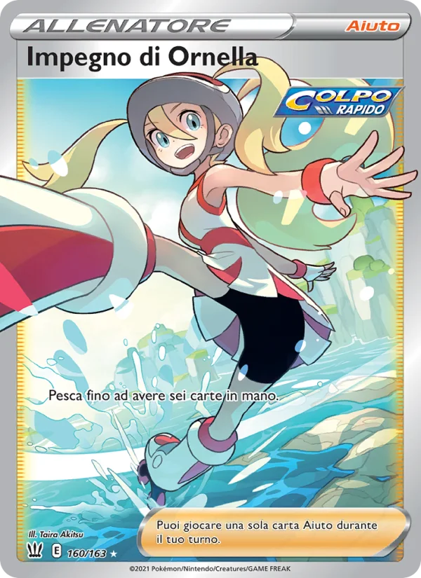 Impegno di Ornella Stili di Lotta carta Pokémon italiana UR