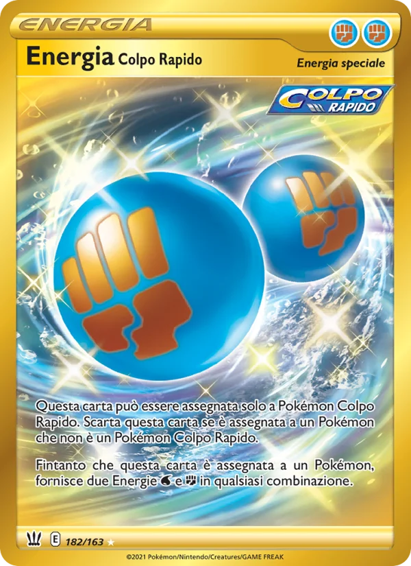 Energia Colpo Rapido Stili di Lotta carta Pokémon italiana HR