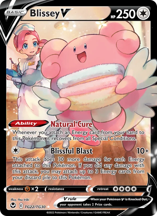 Blissey V Tempesta Argentata carta Pokémon italiana TG