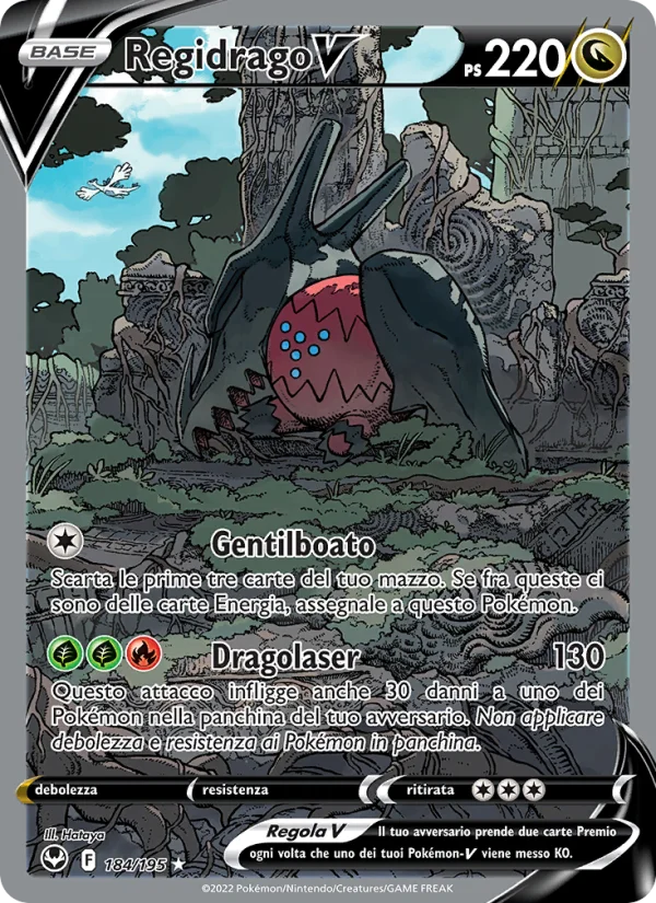 Regidrago V Tempesta Argentata carta Pokémon italiana UR
