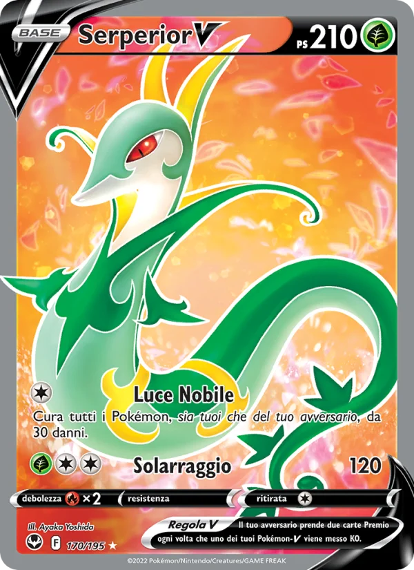 Serperior V Tempesta Argentata carta Pokémon italiana UR