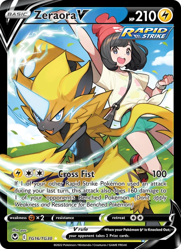 Zeraora V Tempesta Argentata carta Pokémon italiana TG