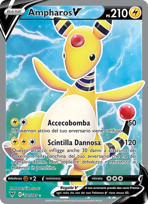 Ampharos V Voltaggio Sfolgorante carta Pokémon italiana UR