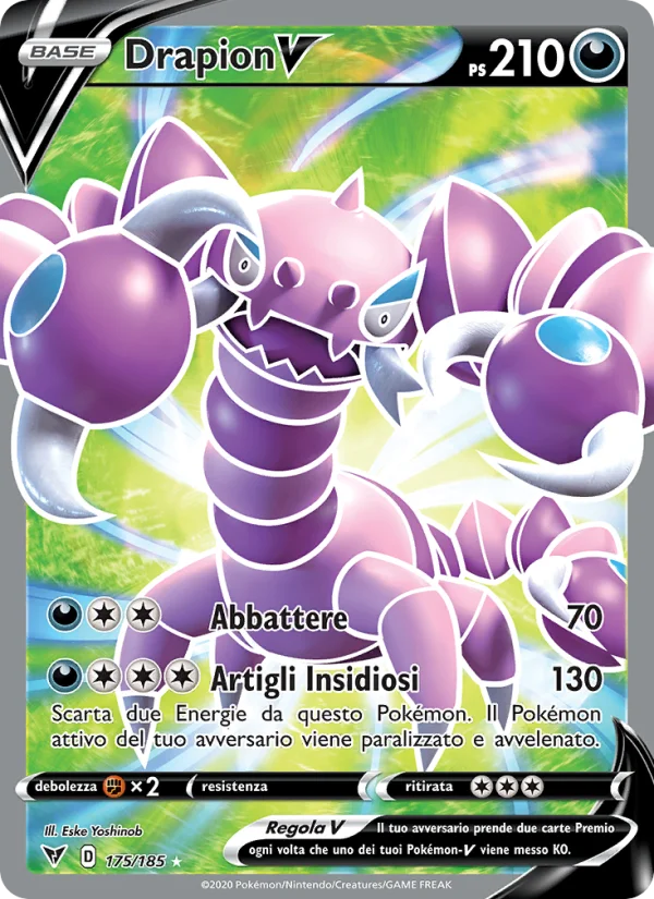 Drapion V Voltaggio Sfolgorante carta Pokémon italiana UR