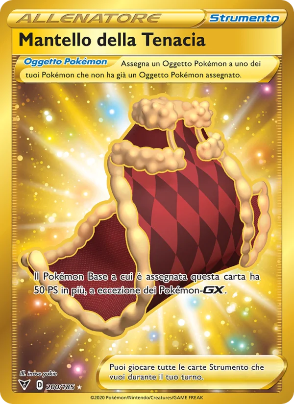 Mantello della Tenacia Voltaggio Sfolgorante carta Pokémon italiana HR