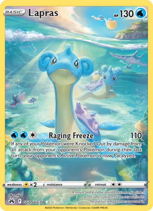 Lapras Zenit Regale carta Pokémon italiana GG