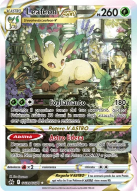 Leafeon V ASTRO Zenit Regale carta Pokémon italiana GG