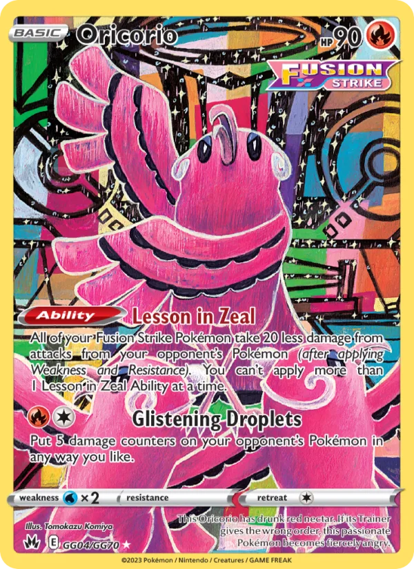 Oricorio Zenit Regale carta Pokémon italiana GG